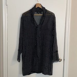 Theory polka dot woven dress
